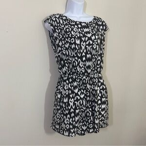 Black Poppy Monochrome Romper